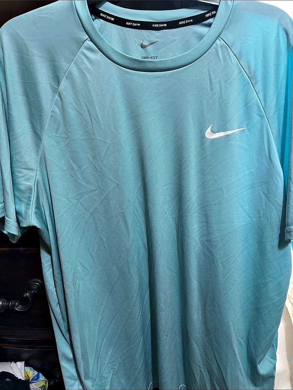 Nike Swim Essential Hydroguard Short Sleeve Top Blue